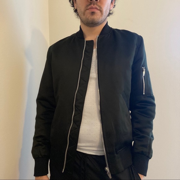 Zara “Silk” Cherry blossom Bomber Jacket - Picture 4 of 4